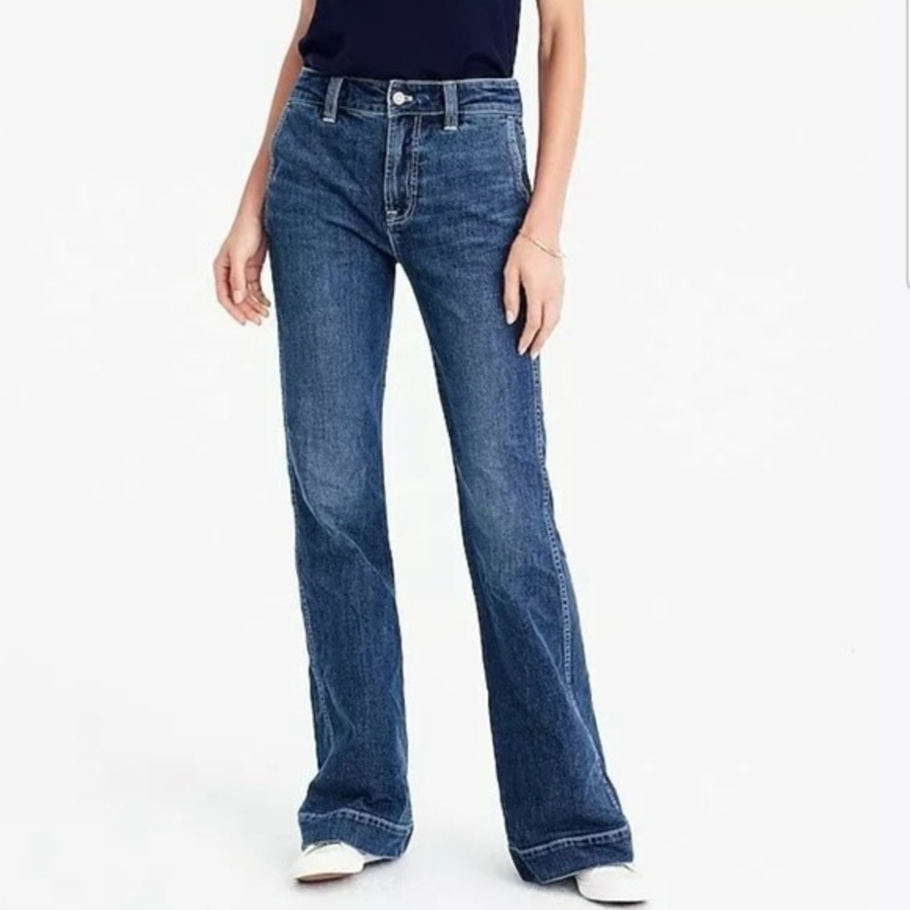 JCrew Wide Leg Trouser Jean Tahoe Wash
